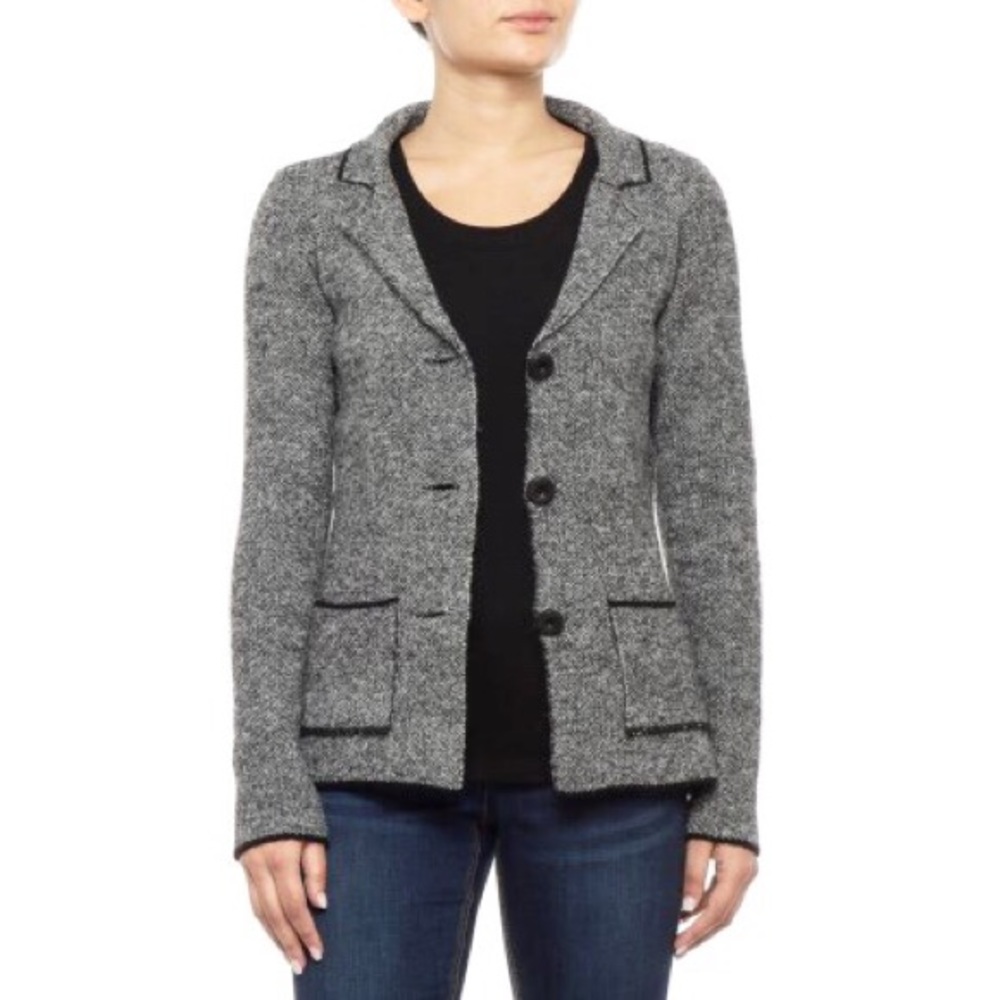 Cocogio Made in Italy Wool Gray Sweater Blazer M